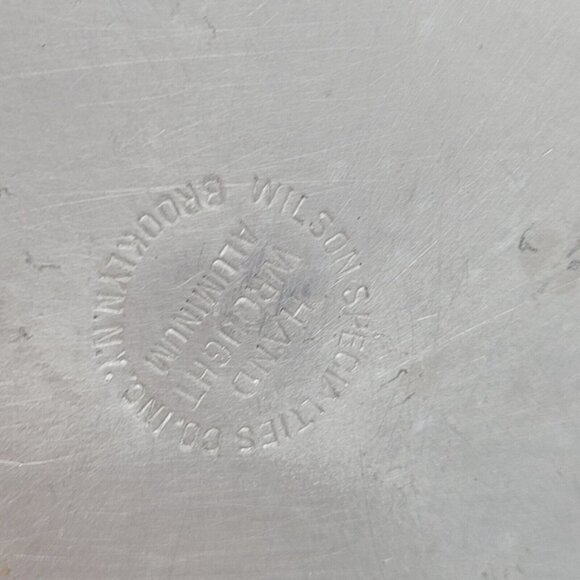 Vtg Hand Wrought Aluminum Serving Dish Bowl Floral Embossed Wilson Specialties - Picture 13 of 13